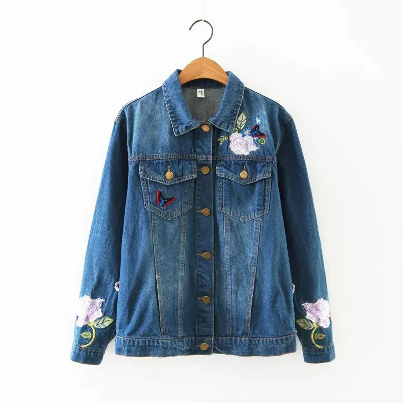 2016 autumn winter font b women s b font Denim font b Jacket b font font