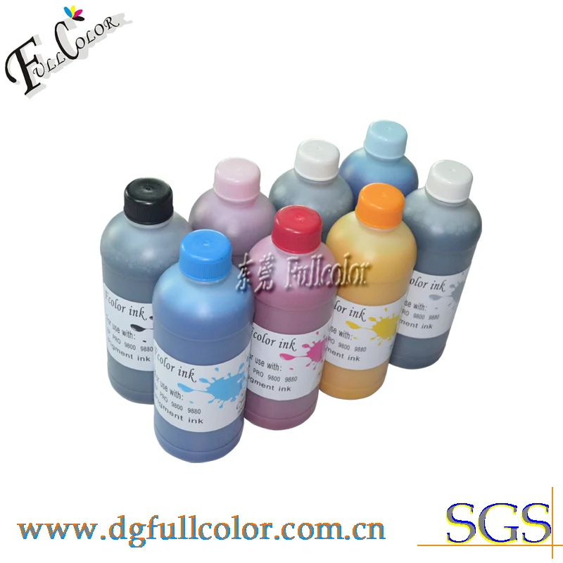 

Free Shipping! 500ml bottle set high quality pigment ink for Epson Pro 9600 wide format printer refill ink