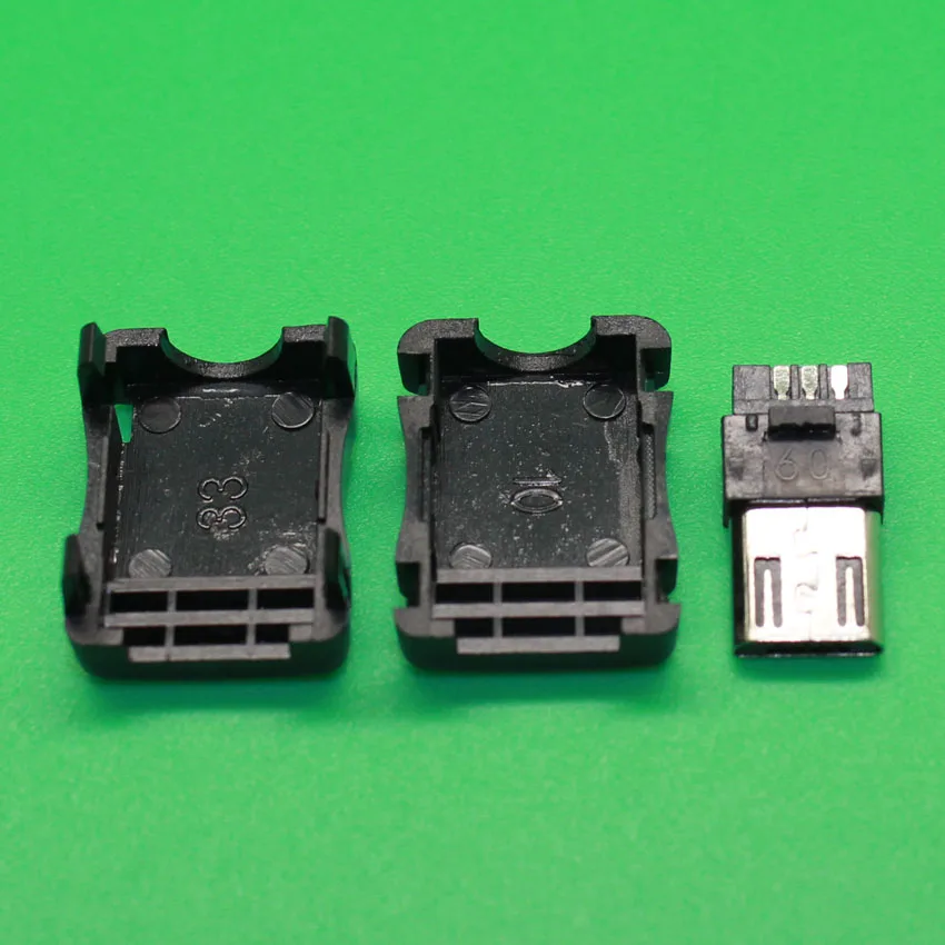 High Quality High Quality 10set 5 Pin T Port Male Micro USB Plug Socket