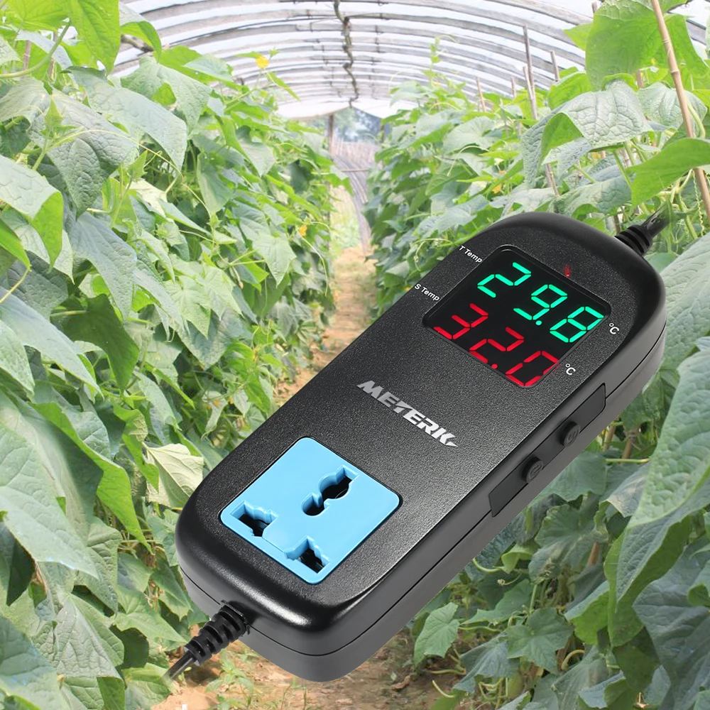 Meterk Electronic Thermostat LED Digital thermoregulator Breeding Temperature Controller Thermocouple with Socket AC 90V~250V цена Meterk Electronic Thermostat LED Digital thermoregulator Breeding Temperature Controller Thermocouple with Socket AC 90V~250V цены онлайн