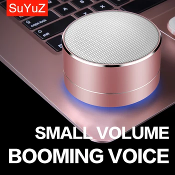 

Pink mini wireless bluetooth speaker metal portable subwoof with Mic TF card FM radio AUX MP3 Music loudspeaker for xiaomi Mi