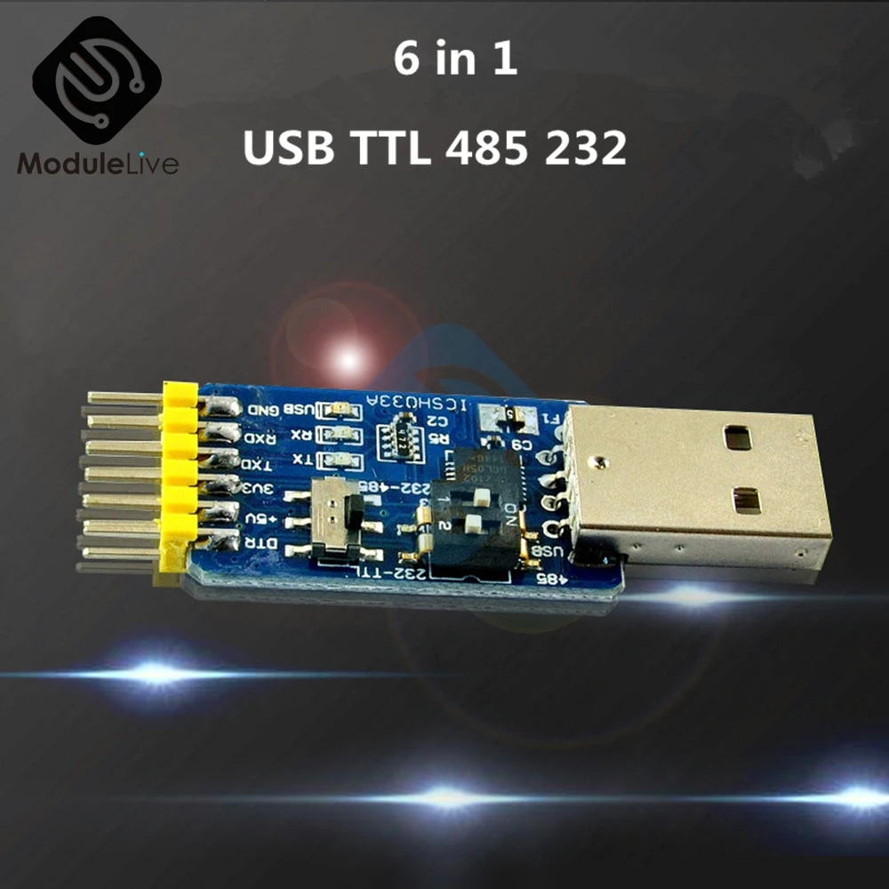 USB CP2102 к ttl последовательный чип RS232 USB ttl к RS485 взаимное преобразование 6 в 1 модуль преобразования микроконтроллер системы питание