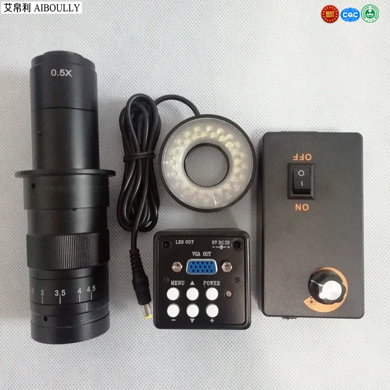 

AIBOULLY VM-10A 180X Times Video Microscope 0.7-4.5X Zoom Lens 2 Megapixel Camera English Menu Phone Repair Electronic Detection