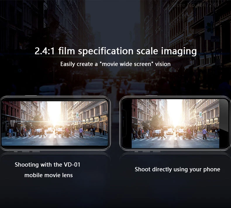 Анаморфные линзы Sirui VD-01 мобильный телефон фильм объектив экран деформация 1.33x широкий экран фильм видео объектив для Apple для huawei