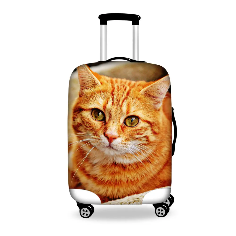 FORUDESIGNS/защитный чехол для багажа с милым котом для 18-30 дюймов, эластичный чехол для путешествий, сумка-переноска, водонепроницаемый чехол, защита от пыли - Цвет: HB0201S