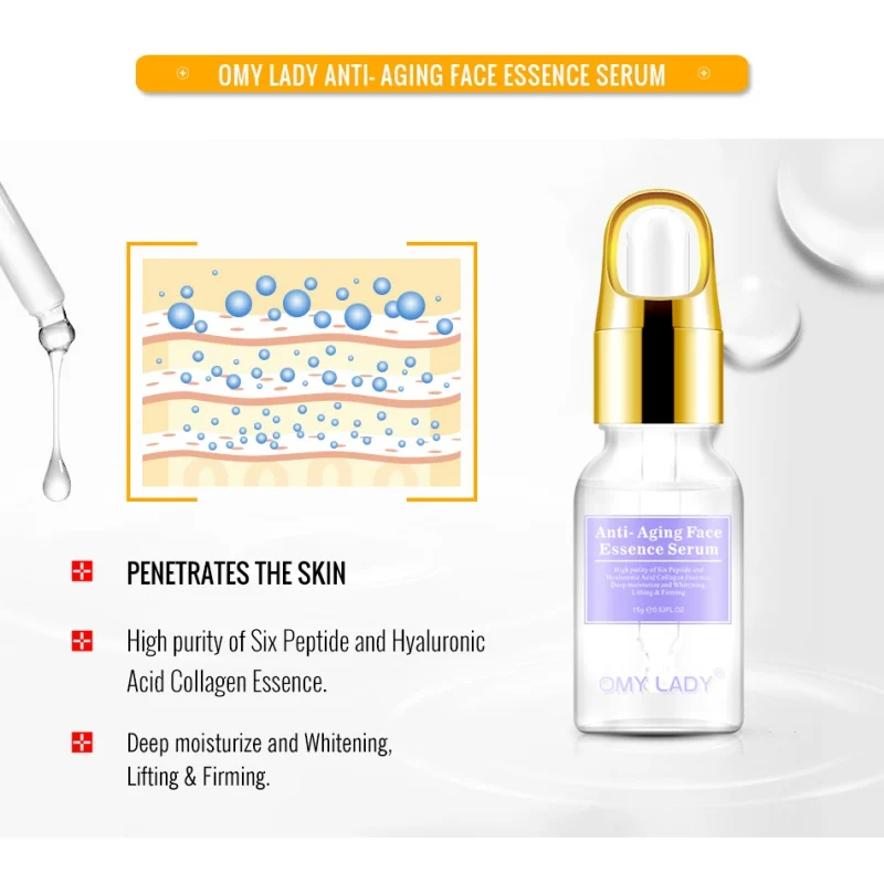Сыворотка для лица Уход за кожей против-против старения-морщины essence Hyaluronic acid глубокий уход за лицом увлажняющая натуральная долговечная