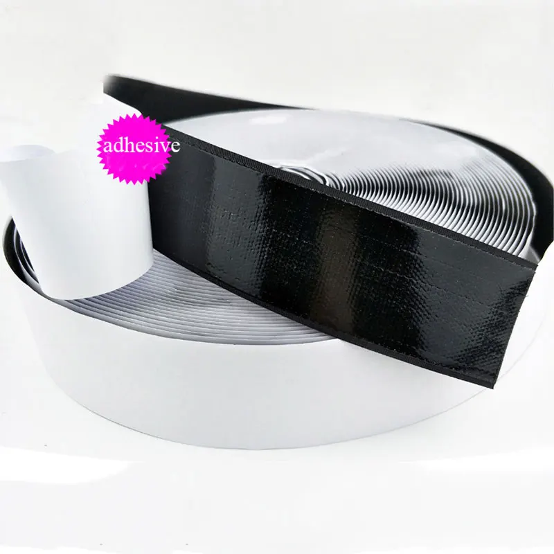 

1Meter/pair Self adhesive Hook and Loop Fastener Tape Magic tape Nylon sticker Adhesive Strap Loop Disks black white 16-110mm