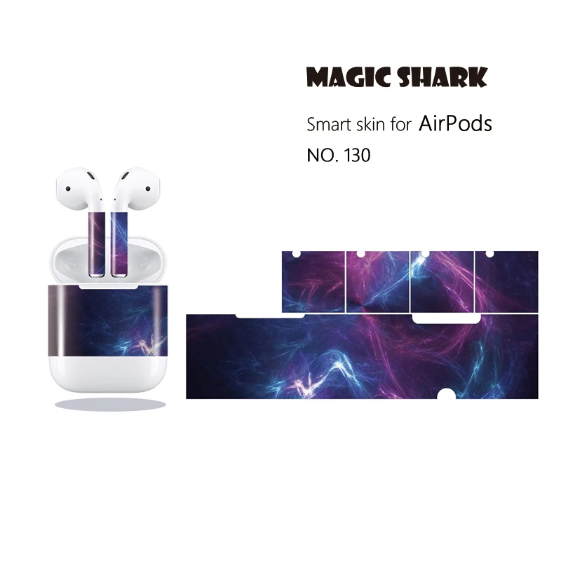 

Magic Shark Graffiti Fashion Street Style High Quality Removable Case Cover Stivker for Airpods Apple Earphone