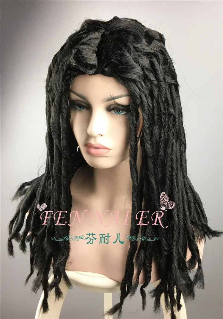 Dreadlocks Hair Cosplay Wig For Adult Women Men Halloween Christmas Role Playing Black Synthetic Anime Costumes Aliexpress