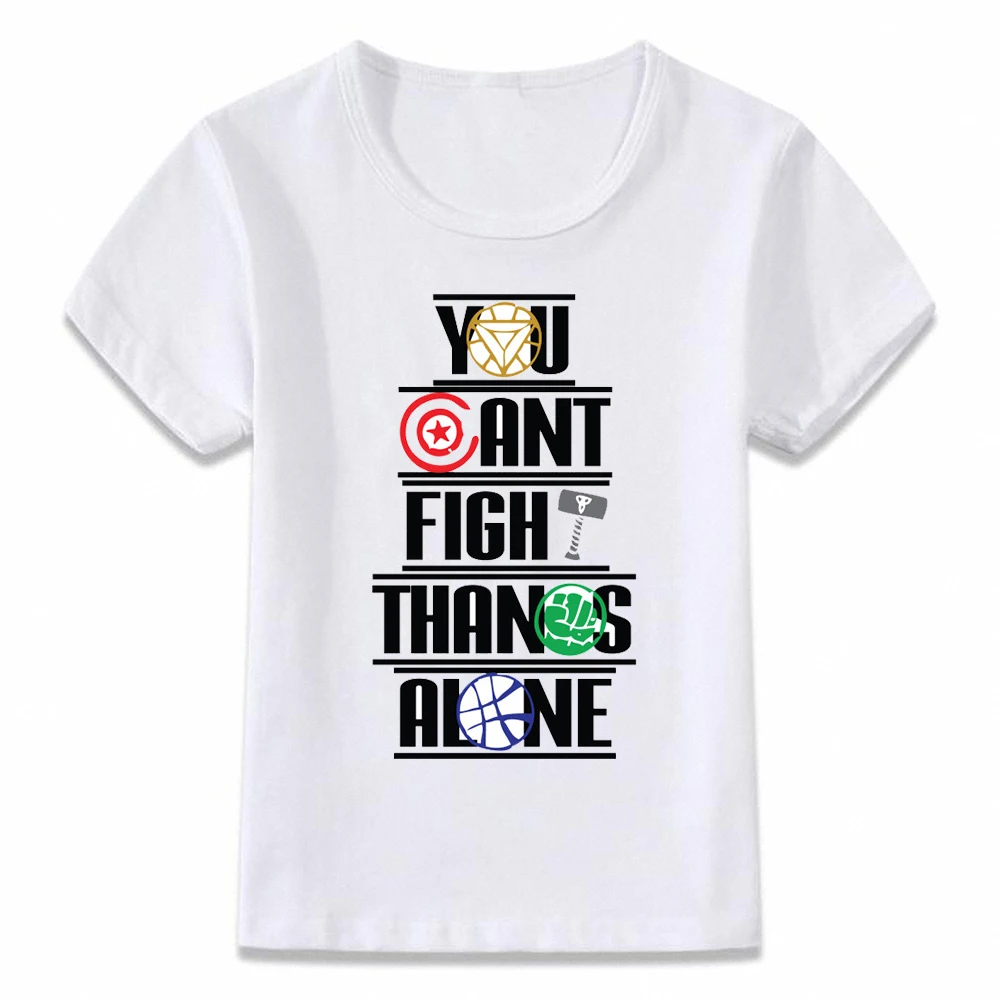 Детская одежда футболка маленькие Мстители бесконечные войны танос для мальчиков и девочек футболки oal250 - Цвет: oal250b