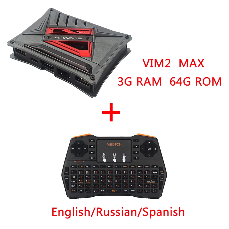 

Khadas VIM2 Max Open Source Octa Core TV Box 3G RAM DDR4 Amlogic S912 WiFi Bluetooth Android TV Box for DIY Set-up