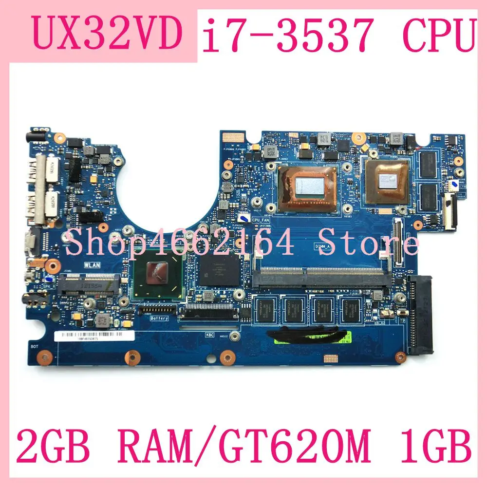 

UX32VD Motherboard i7-3537 CPU 2GB RAM GT620M/1GB For ASUS Zenbook UX32 UX32V UX32VD Laptop Mainboard UX32VD Mainboard Test OK