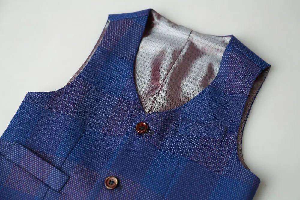 Жилет для мальчиков красочные Slim Fit костюмы ring bearer жилет деловой классический
