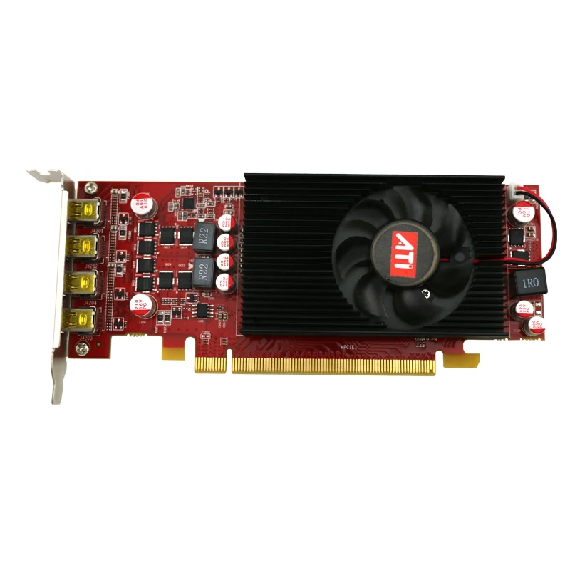 VEINEDA многоэкранный Дисплей карты R7 350 2 Гб GDDR5 128Bit PCI Express 0 4DP для низкий профиль ПК