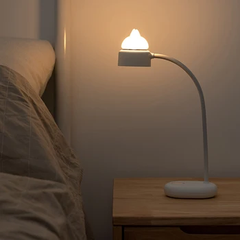 

USB 4W Silicone Lamp Cat-Ear Lamp Dual Lighting Source Light Adjustable Brightness Eyes Protection Study Room Business