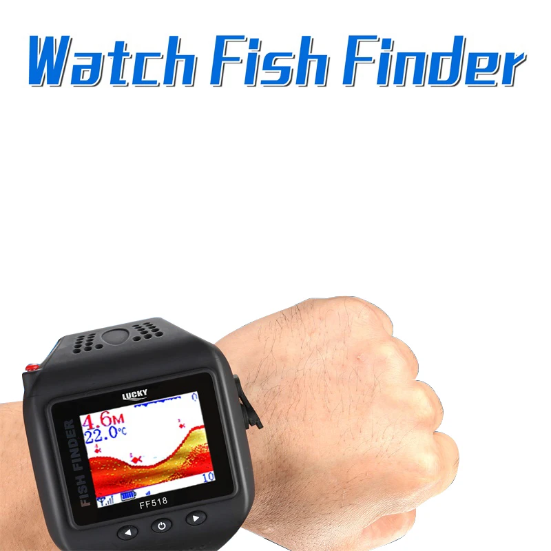 

Ice fishing wireless wristwatch fish finder 180Feet(60M) Range Portable Echo Fishing Sounder remote sonar sensor fish finder
