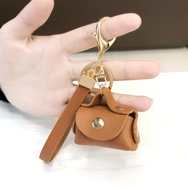Cute Bag Shaped Keychain Coin Purse Zipper Small Wallet Personalized