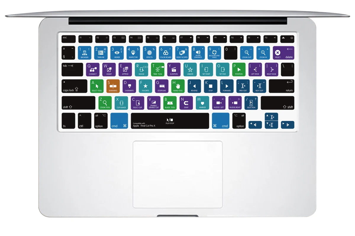 Final Cut Pro X Чехол-клавиатура для Macbook Pro Air 13 15 A1278 US Final Cut Pro Logic Pro X Ableton Live Lightroom InDesign - Цвет: Final Cut Pro X