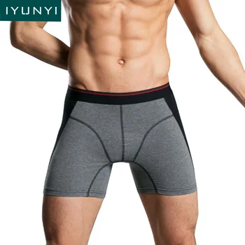 

IYUNYI Mens Underwear Boxer Shorts Cotton Breathable Long Boxers Male Panties Homme Slip Calzoncillos Hombre Boxershorts Man
