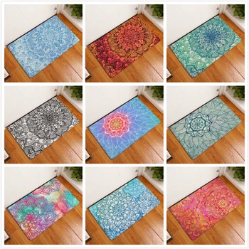 

HomeMiYN Bath Mat 14 Colors Painted Flannel Door Mat Decoration Digital Pads Kitchen Absorbent Mats Anti Slip Bathroom New