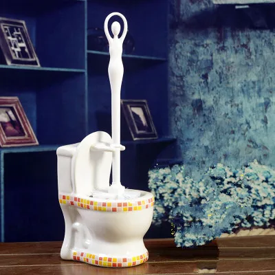 NEWYEARNEW керамическая База держатель для туалетной щетки креативный набор туалетной щетки для ванной комнаты украшение для туалетной щетки свадебные подарки - Цвет: D