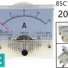 1 шт. 85C1-A 20A DC Аналоговый счетчик Панель Ампер ток амперметры 85C1 0-20A датчик