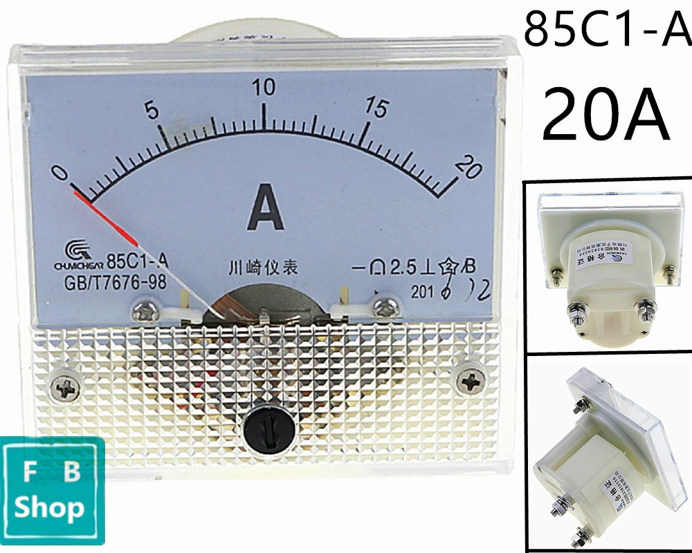 1PCS NEW 85C1-A 85C1 Analog Current Panel Meter DC 5A AMP Ammeter 85C1