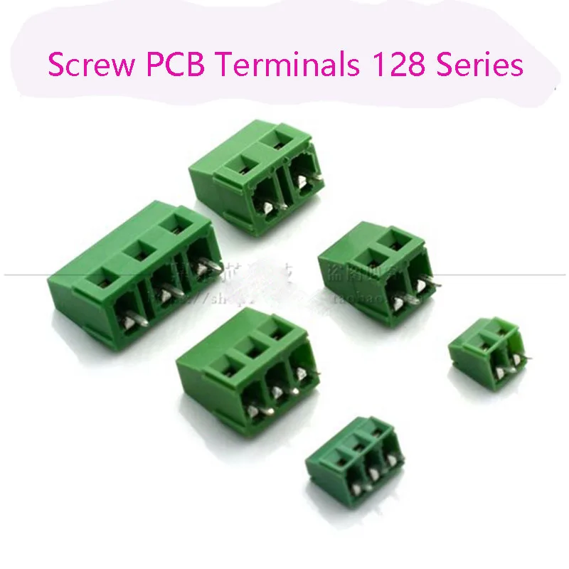 10pcs/lot Screw PCB Terminals FK128 5.0mm Iron Normal 2P