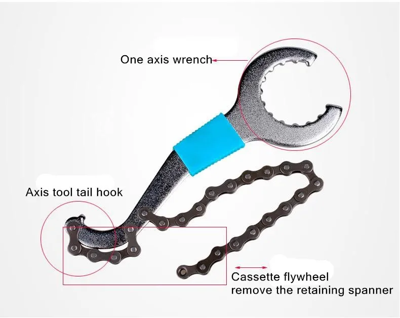 TOTTA велосипед горный велосипед инструмент для ремонта спицевой ключ ножной браслет оси зубная пластинка маховик снос Одноосевое переносное средство для удаления