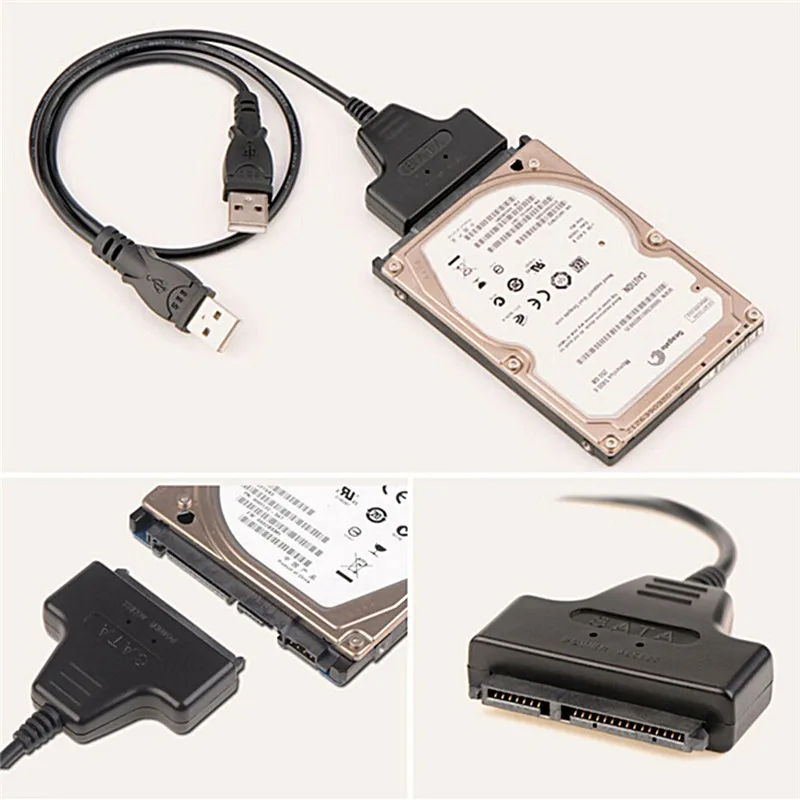 

SATA Interface Copper ABS Shell For Ordinary 2.5 Inch SATA Notebook Hard Drive 480MB/S Transmission Speed USB 2.0 To Converter