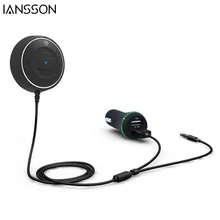NFC Car kit Bluetooth 4.0 Audio Music Receiver Wireless Hands free Dual USB 2.1A Car Charger for IPhone Samsung Manos Libres