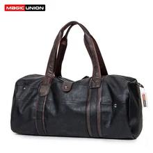 MAGIC UNION, винтажные, масло, воск, кожаные сумки для мужчин, большая емкость, портативные сумки на плечо, мужская мода, дорожные сумки, посылка
