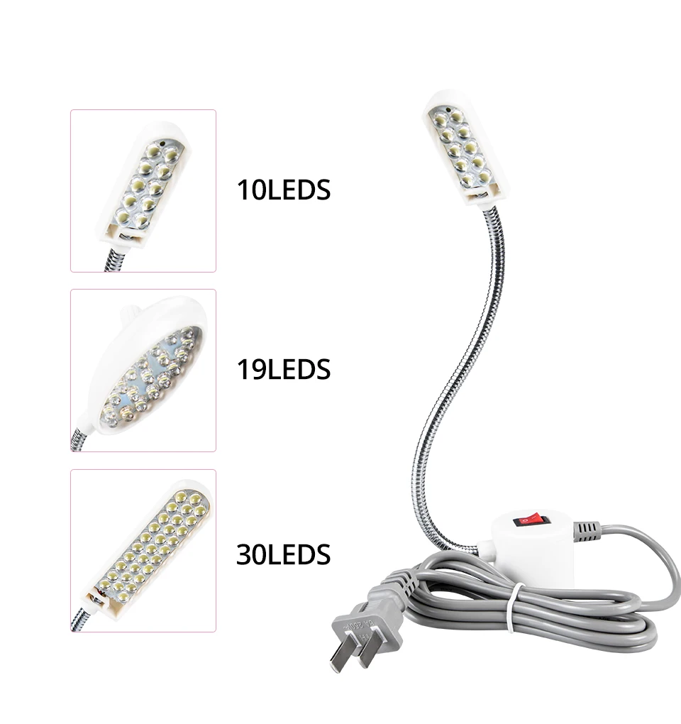 Portable Sewing Machine LED Light Magnetic Mounting Base Gooseneck Lamp for All Sewing Machine  (6)