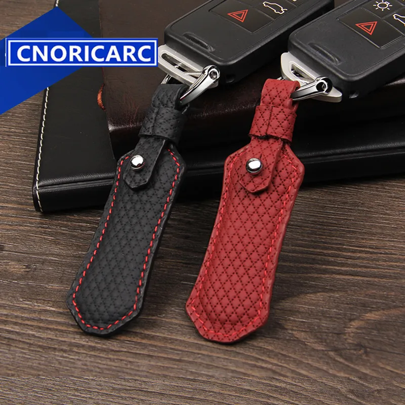 

CNORICARC Leather Keychain Car Key Case Fashion Car Key Ring For Volvo XC60 S60 V60 XC90 V40 Creative Gift Auto Accessories