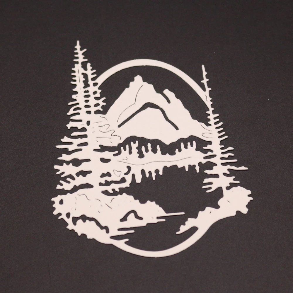 New 2019 Mountain Background Stencils Metal Cutting Dies Diy Scrapbooking Card