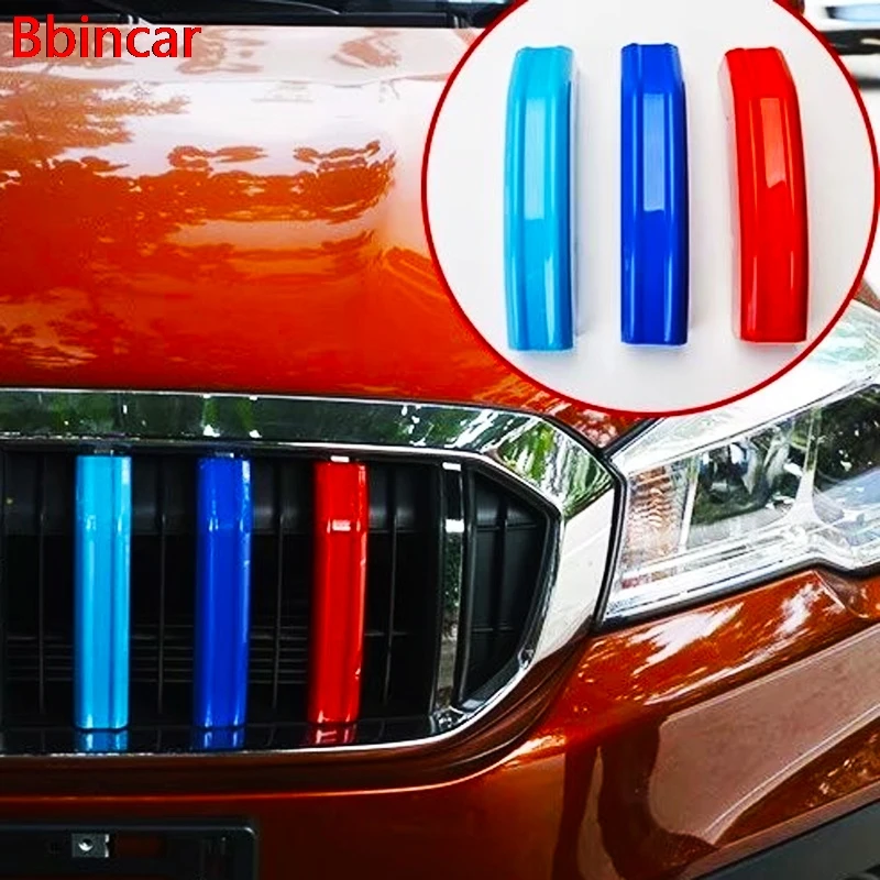 

Bbincar Auto Exterior Accessories ABS Paint Multi-Color Front Grille Trim Strips 3pcs For Suzuki SX4 S-Cross Facelift 2017 2018