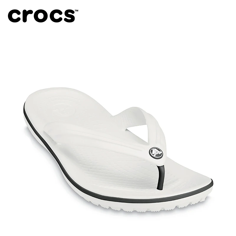CROCS Outdoor Sandals Summer Unisex Crocs-shoes Flip Flops Black White Color Beach Slippers Men Women Flat Slippers
