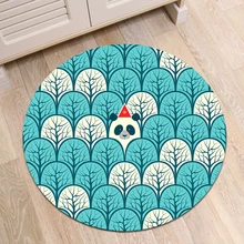 Животные в лесу, круглые коврики и ковры для детей, детские домашние коврики для гостиной, спальни, прихожей, туалета, двери, коврики для ванной