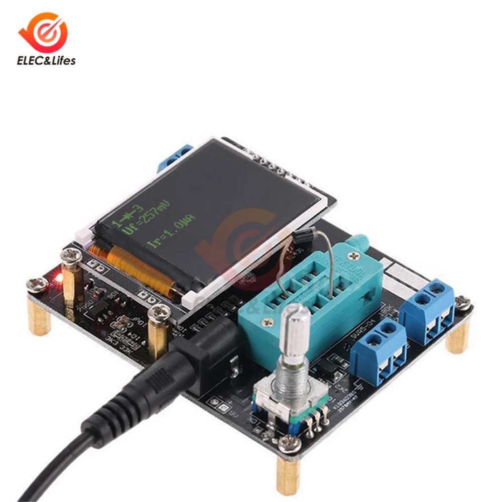 

GM328A LCD Digital Transistor Tester NPN/PNP detect Diode Capacitance Resistor ESR Multimeter PWM Signal Generator SMT Soldering