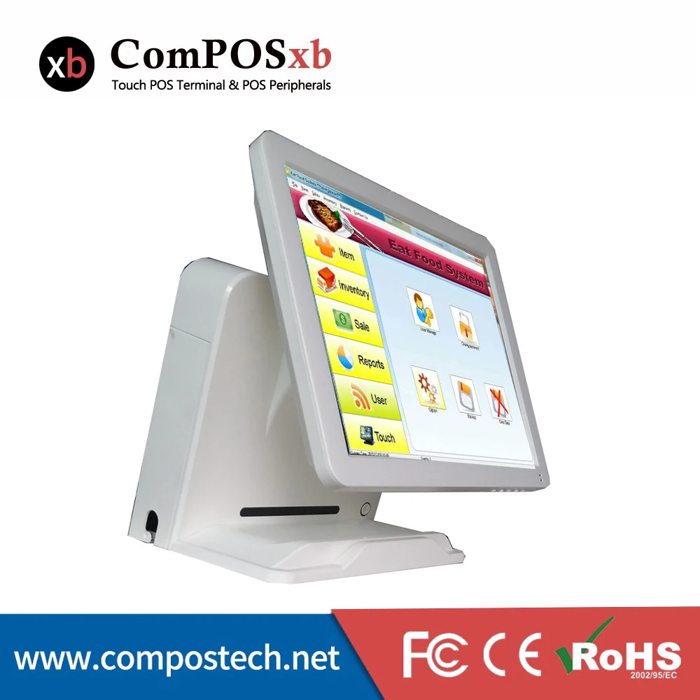 15 дюймов TFT LCD резистивный сенсорный экран электронный кассовый аппарат магазин