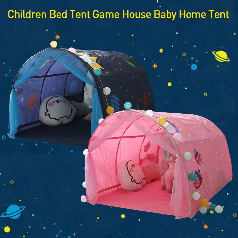 Летняя детская кровать палатка туннель палатка с москитной сеткой игровой дом Детская домашняя палатка мальчик девочка безопасный дом с тоннелем палатки