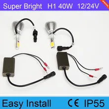 Hot Sale Japanese Beam 40W H1 6000K 8000K LED Headlight For Car SUV Offroad 12V 24V