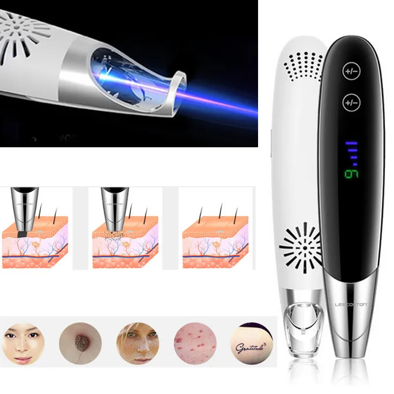 

9 Level Blue Light Therapy Laser Mole Tattoo Freckle Removal Pen Touch Screen Dark Spot Remover for Tattoo Mole Freckle Removal