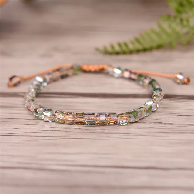Crystal Bead Friendship Bracelet Coloful Cristal Adjustable Bracelet