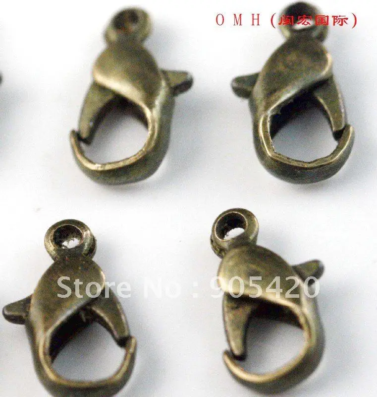 

OMH wholesale 100pcs Jewelry accessories Bronze color Hooks plated lobster clasps 12x7mm DY23