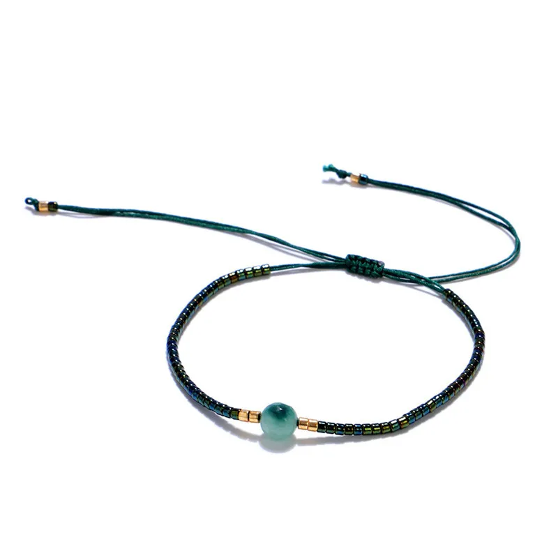 

Miyuki Bracelet Lucky Red String Rope Bracelets For Women Men Birthstone Natural Stone Bead Friendship Bracelets Woven Jewelry
