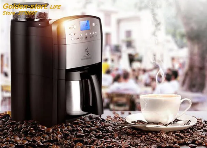 Automatic espresso coffee machine, grinding coffee beans+heat preservation+timing function all ...