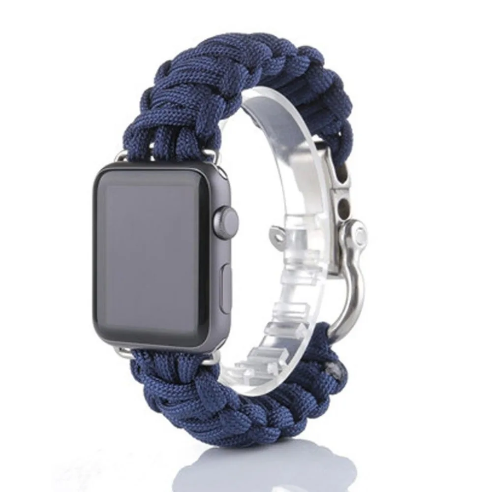 

For Apple Watch Paracord Survival Bracelet 38/42/40/44mm Nylon Rope Survival Bracelet Watch Band for Apple Watch Series 5 4 3 2