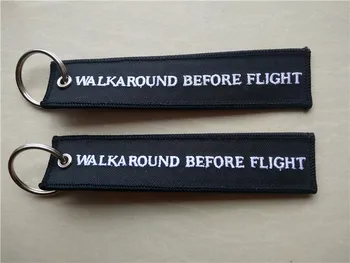 

Walkaround Before Flight Fabic Embroidery Keychain Key Ring