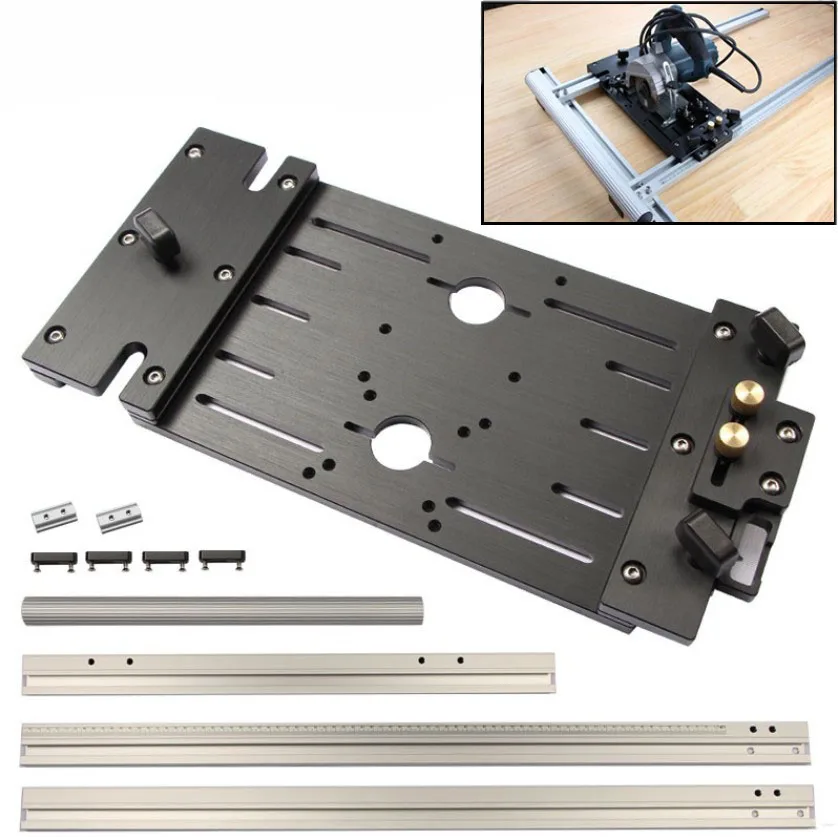 

For Electricity Circular Saws Trimmer Marble Machine Accurate Reversible Guide Woodwork Edge Guide Cutting board tools